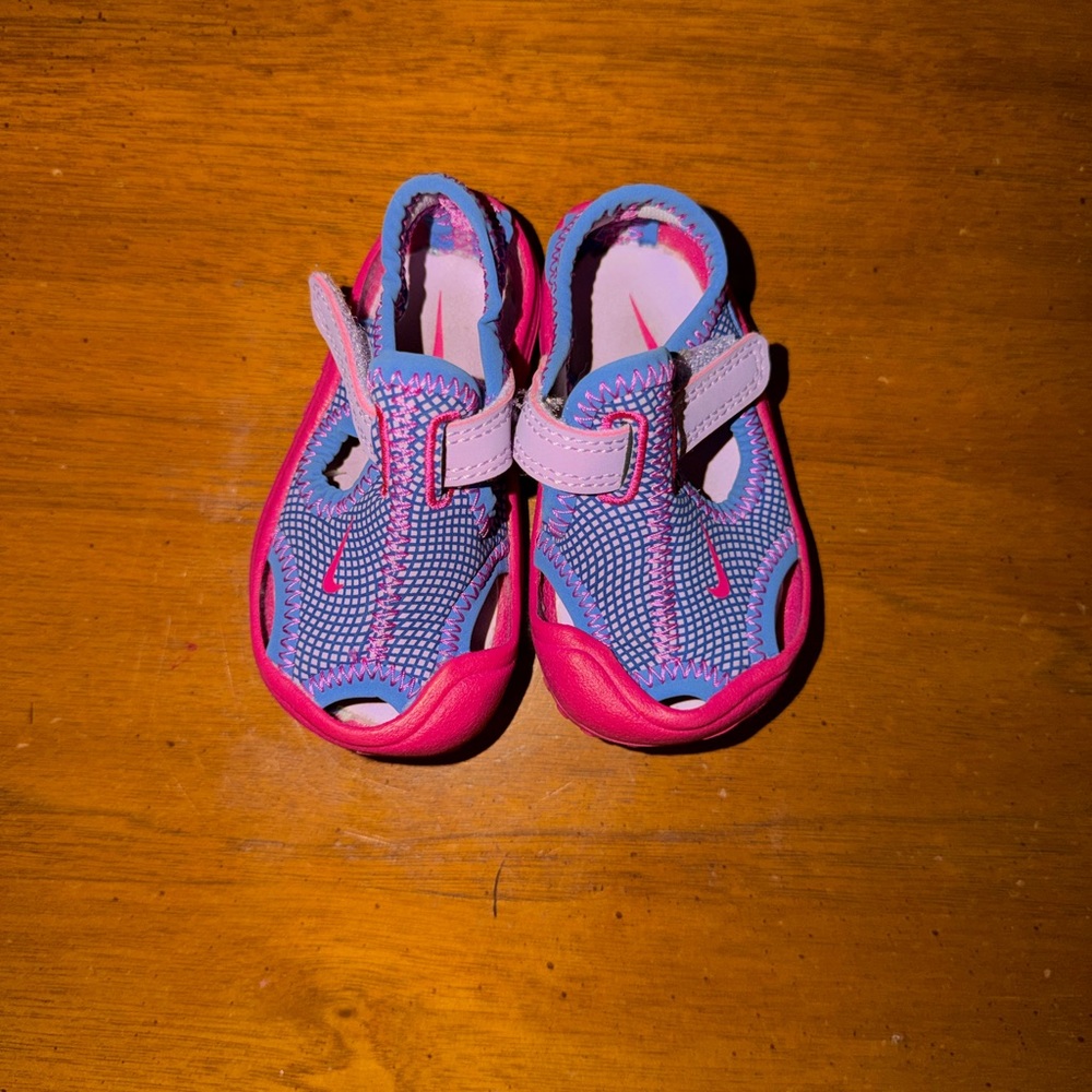 Nike Baby Pink and Blue Water Shoes